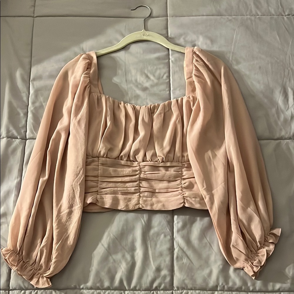 Elegant Blush Pink Women's Top